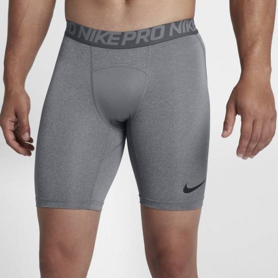 nike pro shorts gray