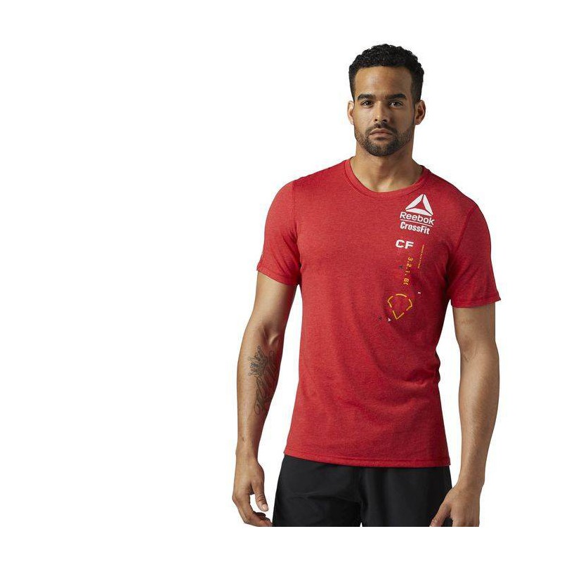 Man T-Shirt CrossFit POLY BLEND TEE - GRID BR0