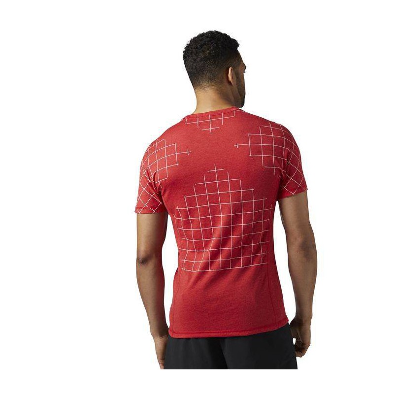 Man T-Shirt CrossFit POLY BLEND TEE - GRID BR0