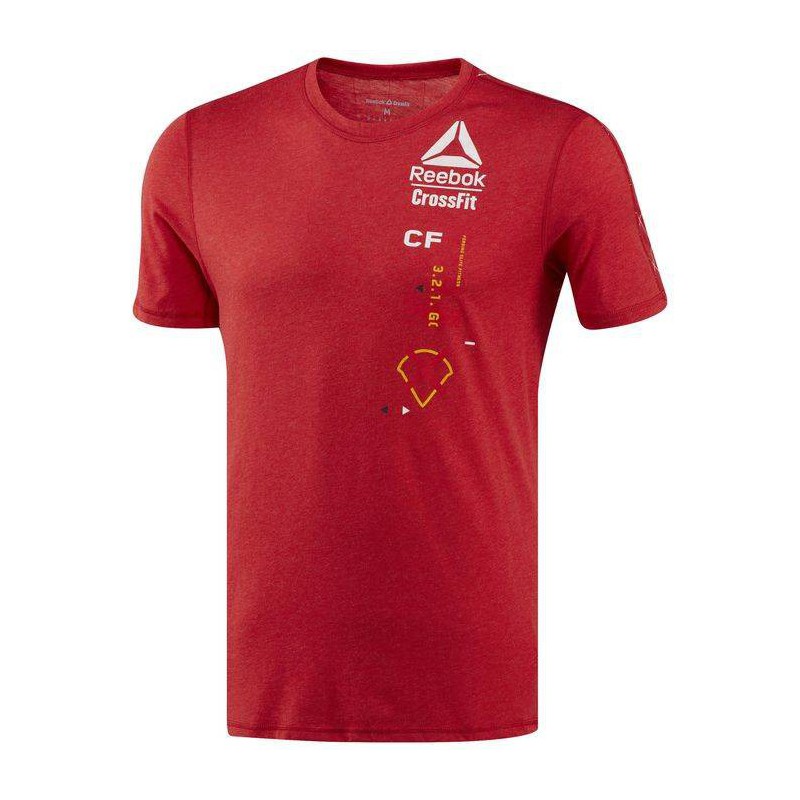 Man T-Shirt CrossFit POLY BLEND TEE - GRID BR0