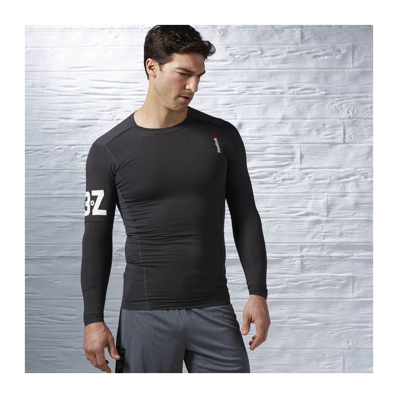 Man compression T-Shirt OS QCCOM LS AJ0826