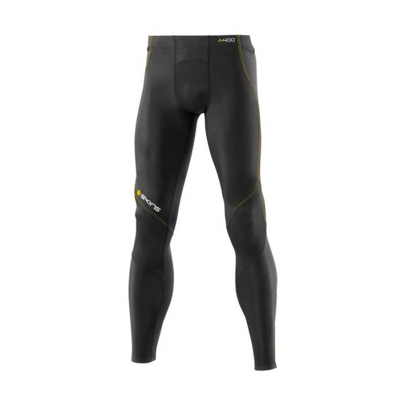 Man long compression Tight A400 Gold black