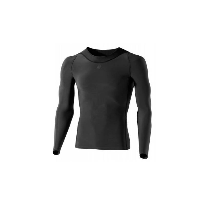 Pánské kompresní tričko dlouhý rukáv Skins Bio RY400 Graphite