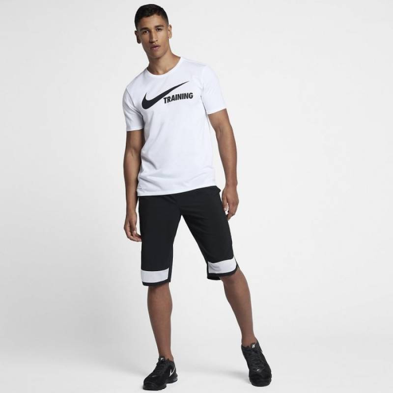 Pánské tričko Nike TRAINING SWOOSH - bílé