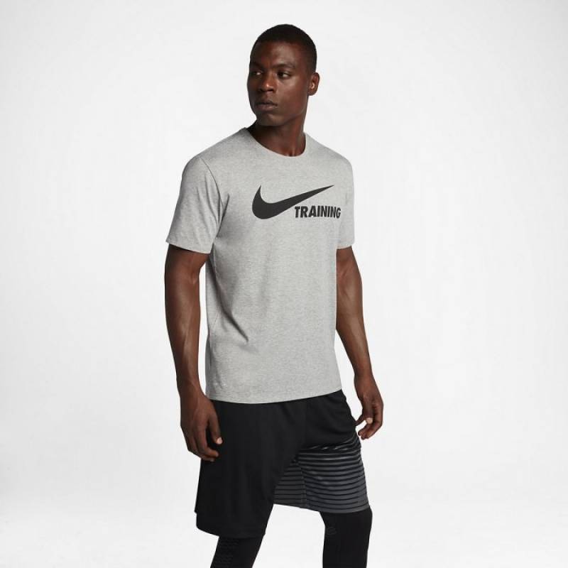 Man T-Shirt Nike TRAINING SWOOSH - grey