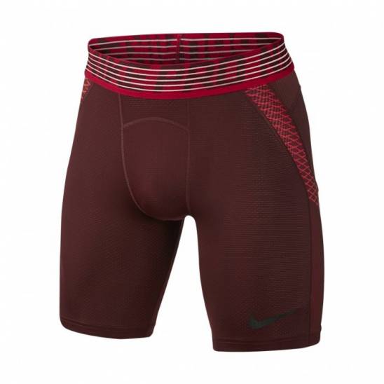 red nike pro compression shorts