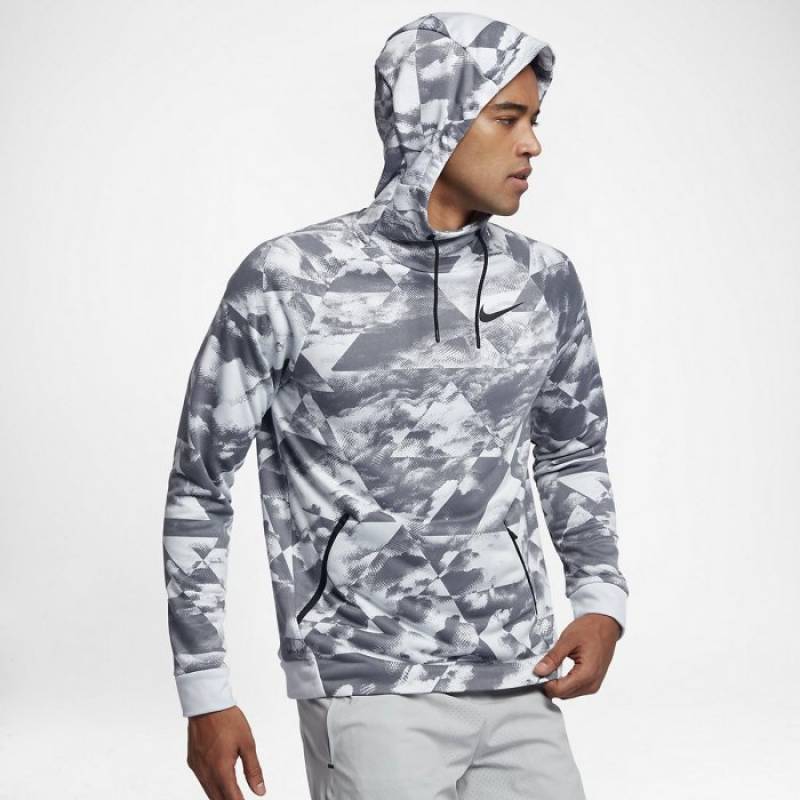 Pánská tréninková mikina s kapucí Nike Dry platinum