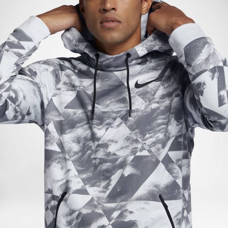 Man training hoodie s kapucí Nike Dry platinum