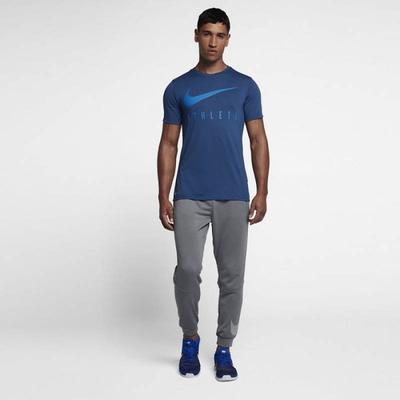 Herren T-Shirt Athlete blau