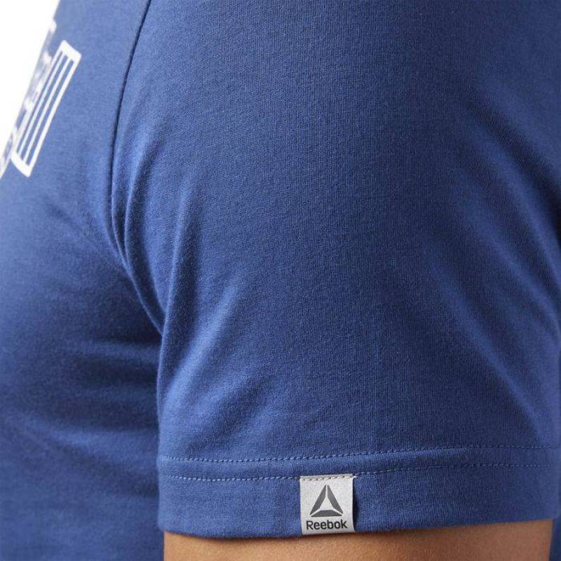 Man T-Shirt KING OF TRAINING blue