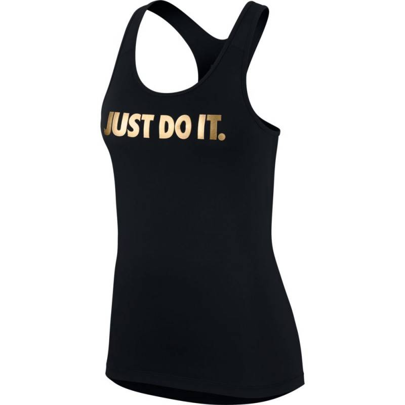 Woman Top Nike GOLD Just do it - black gold