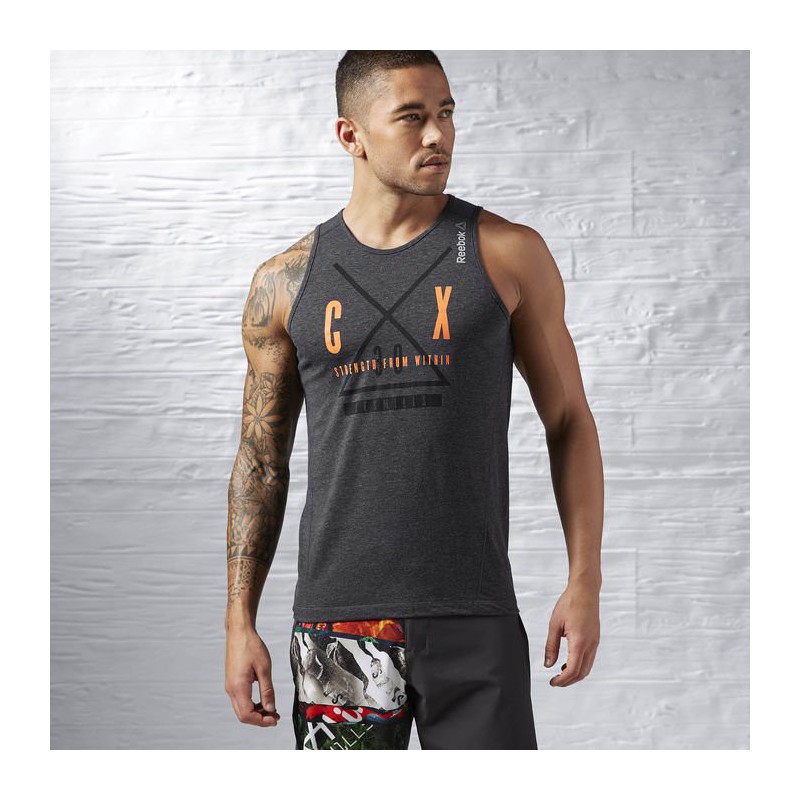 Man Top Les Mills POLY COTTON TNK AJ0520