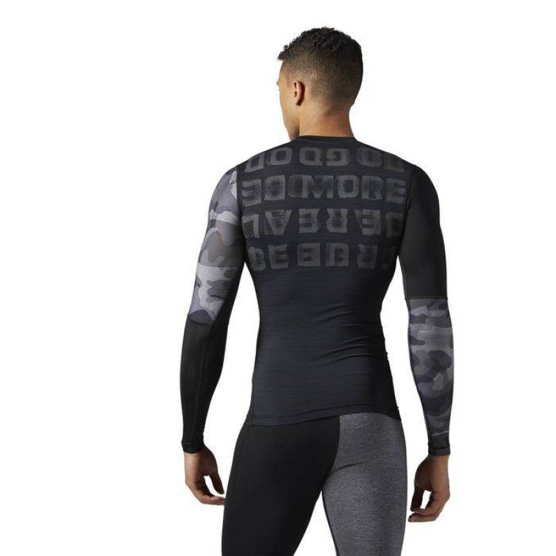 Man compression triko ACTVCHL GRPHC LS COMP TEE BR9579