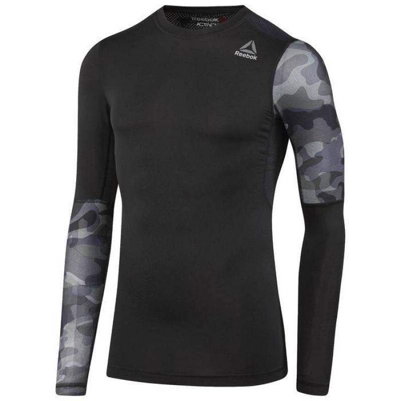 Man compression triko ACTVCHL GRPHC LS COMP TEE BR9579