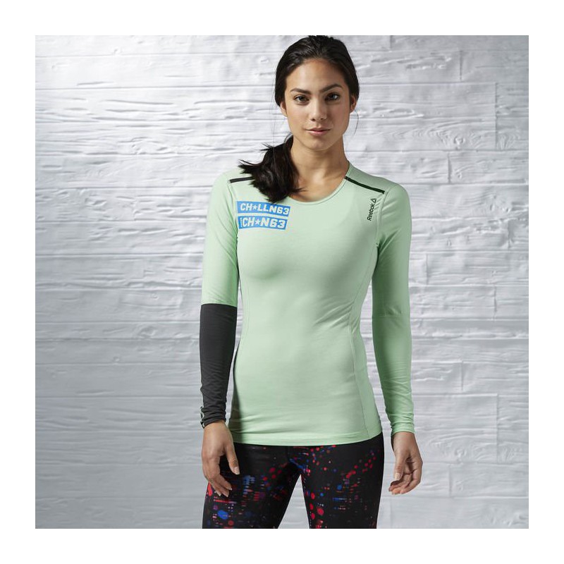 Woman T-Shirt Reebok OS CO COMP LS AI1737