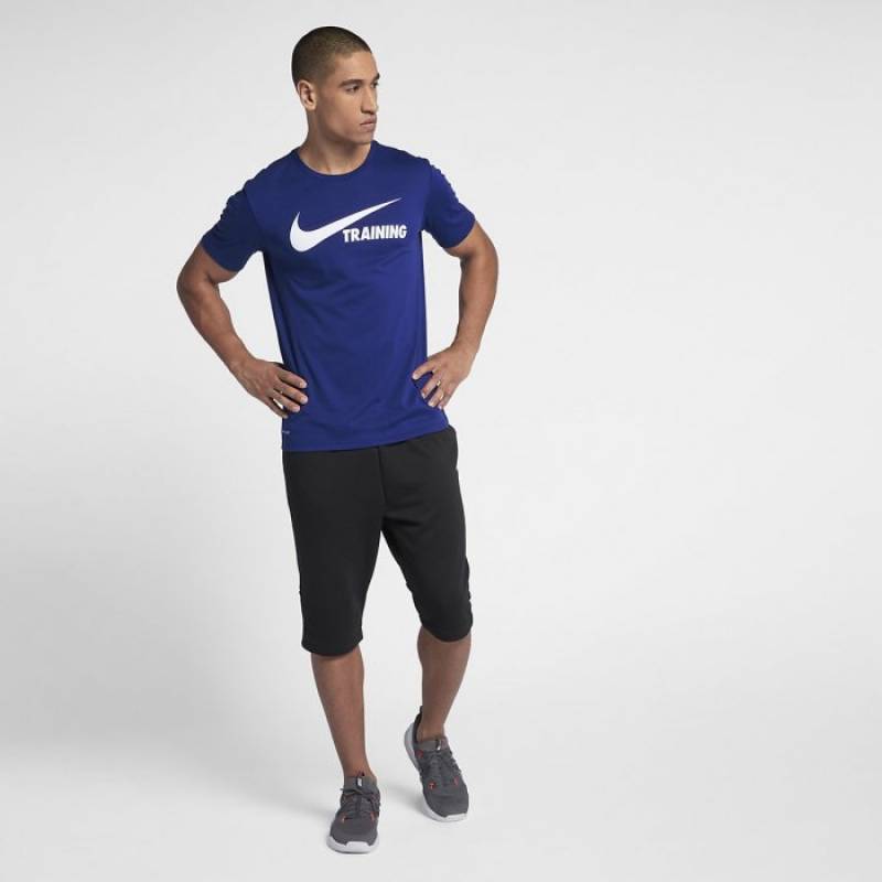 Man T-Shirt Nike Swoosh Training T-Shirt blue