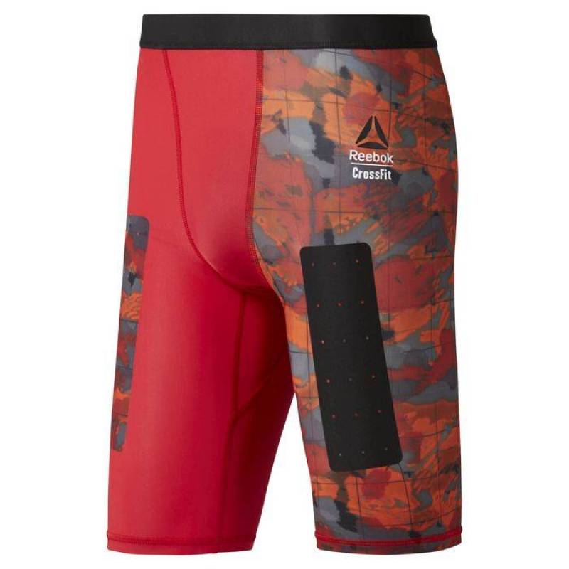 Pánské šortky Reebok CrossFit COMPRESSION SHORT red