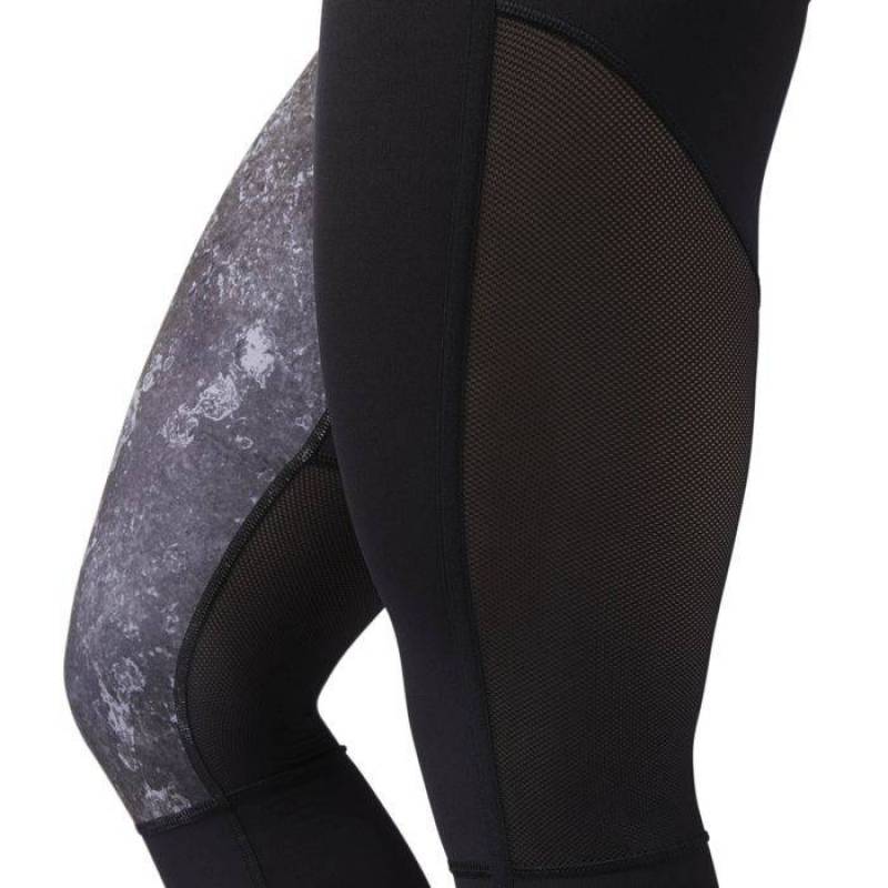 Dámské kompresní legíny Reebok Crossfit šedo černé CD6475