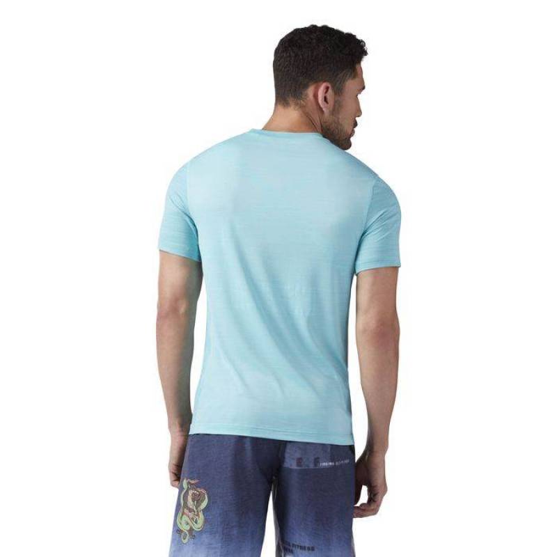 Man T-Shirt Reebok CrossFit Active Chill VENT Tee - modré