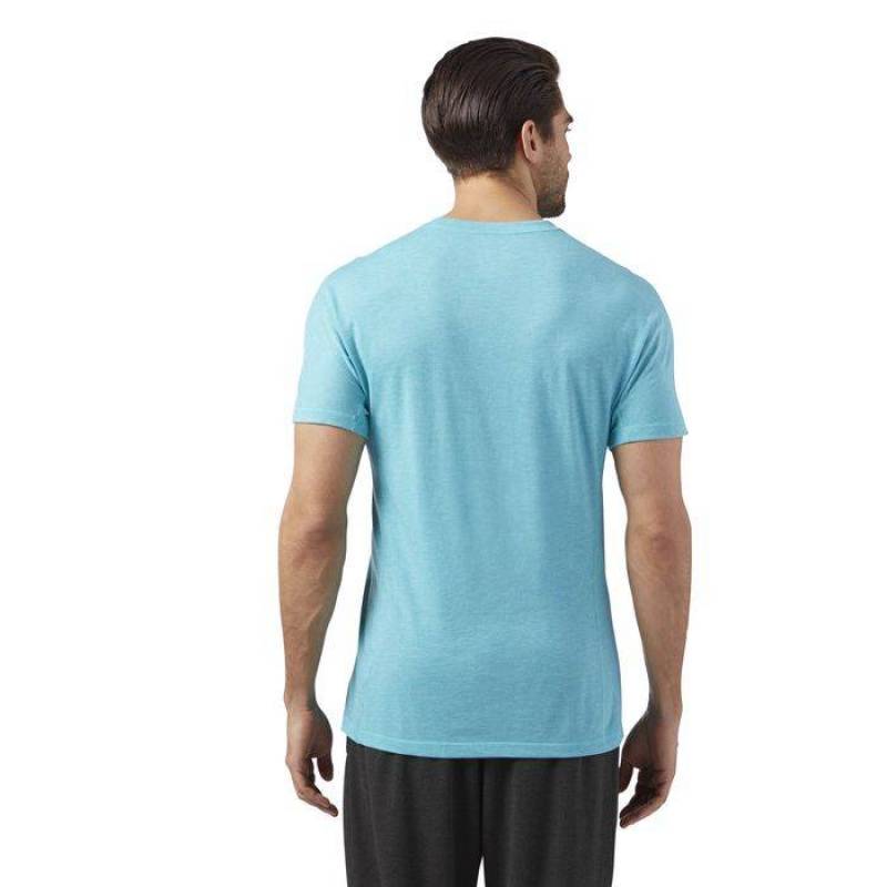 Pánské tričko Reebok CrossFit PERF BLEND - modré