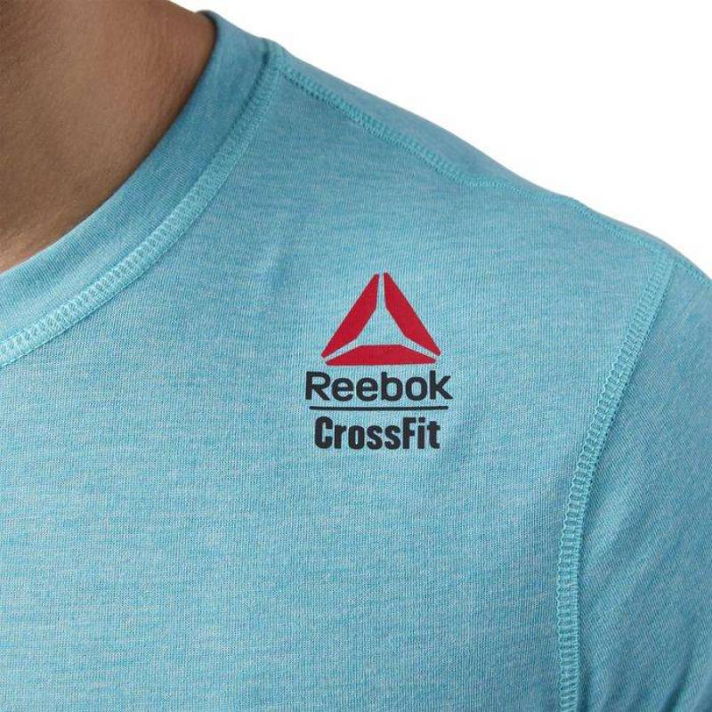 Pánské tričko Reebok CrossFit PERF BLEND - modré