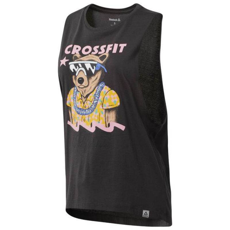 Woman top CrossFit CALI BEAR MUSCLE TANK CF5746