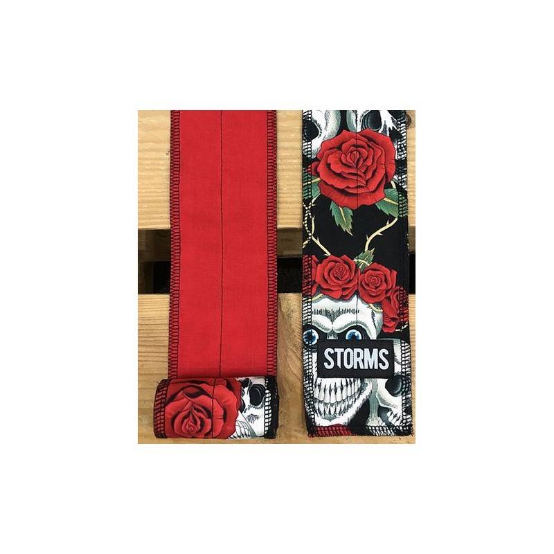 Zpevňovač zápěstí STORMS Wrist Wraps - Rose Skull