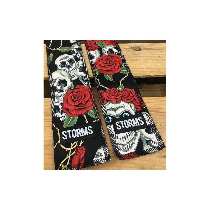 Zpevňovač zápěstí STORMS Wrist Wraps - Rose Skull