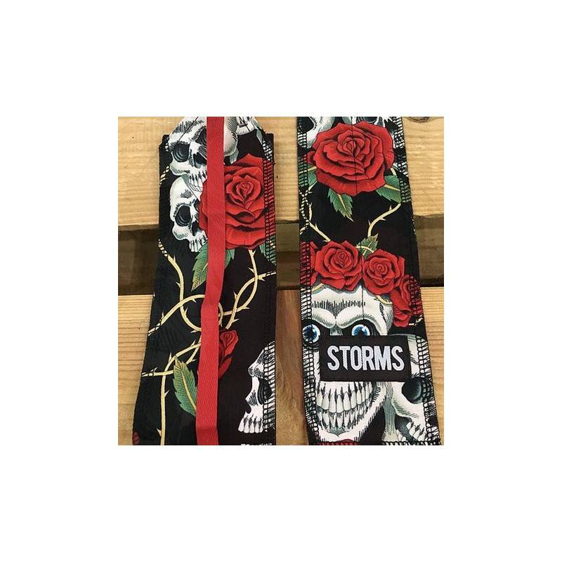 Zpevňovač zápěstí STORMS Wrist Wraps - Rose Skull