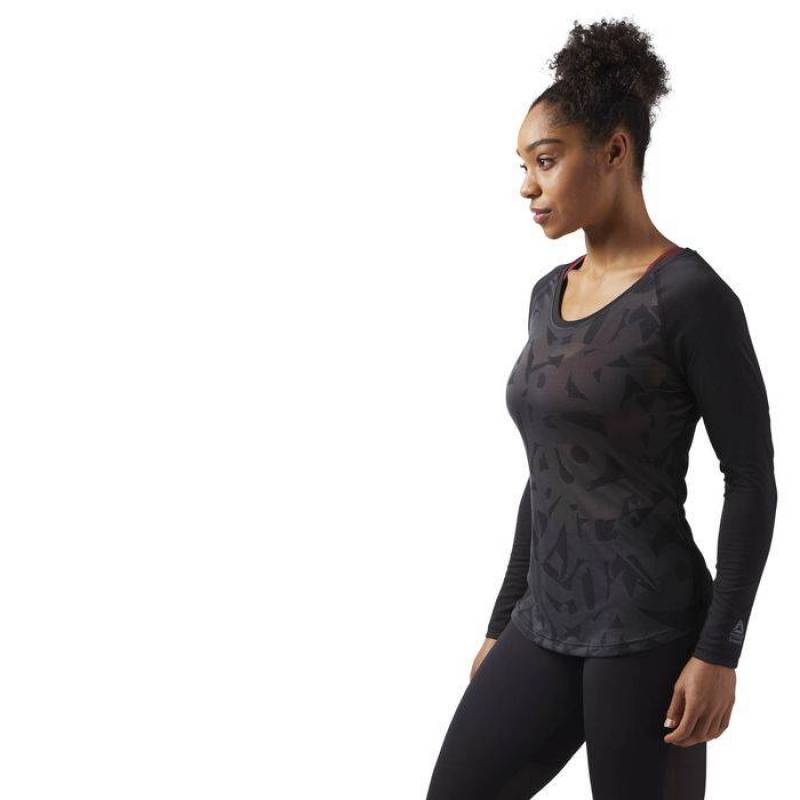 Woman T-Shirt CrossFit Burnout LS Tee - CD6455