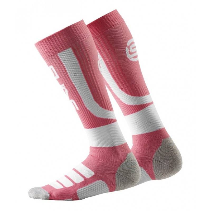 Damen Kniestrümpfe Skins Essentials kompressions - Pfirsich/weiss