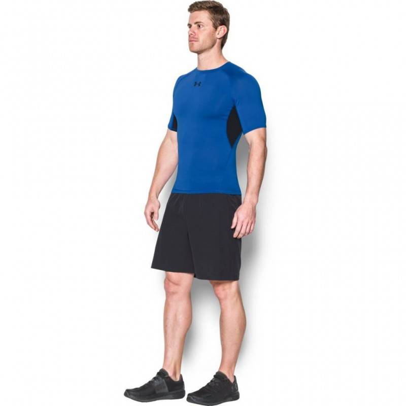 Man compression T-Shirt Under Armour blue/black