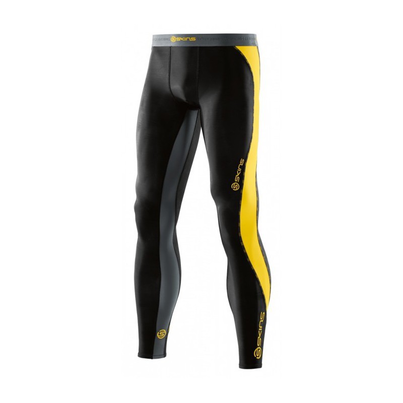 Man long compression Tight Skins DNAmic Black/Citron