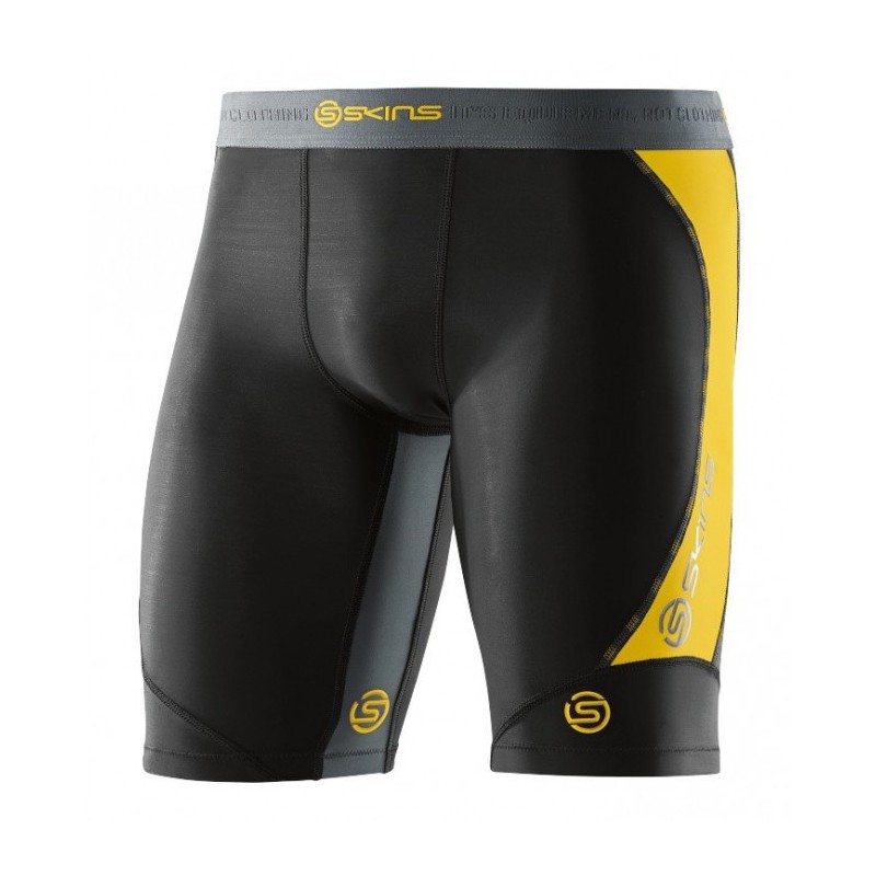 Man krátké compression Tight Skins DNAmic Black/Citron