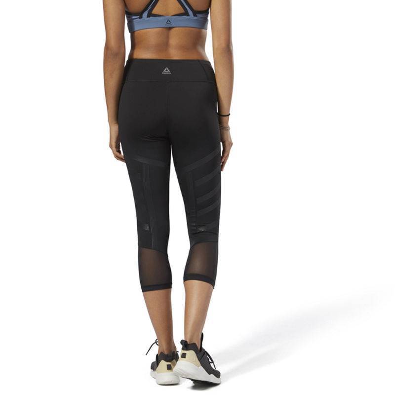 Woman Tight C Mesh Blocked Capri - CY4997