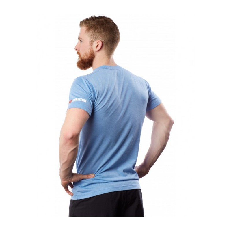 Man T-Shirt SPARTAN Helmet Bold Logo Tee blue