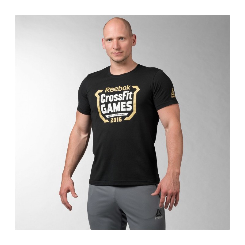 Man T-Shirt Reebok CrossFit Regionals Tee GOLD
