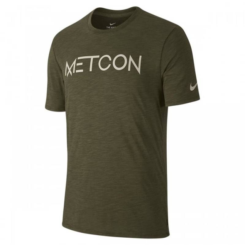Man T-Shirt Nike Metcon slub - green