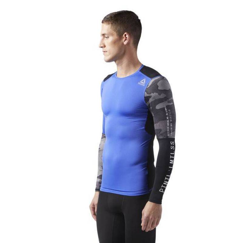 Man compression T-Shirt AC GRAPHIC LS COMP TEE - CF3715