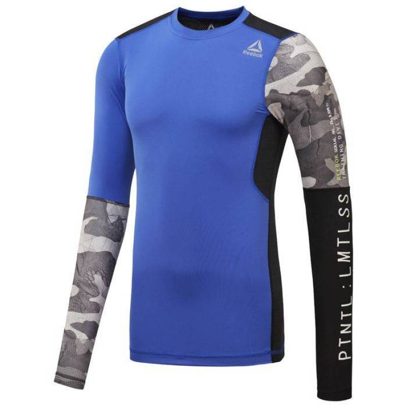 Man compression T-Shirt AC GRAPHIC LS COMP TEE - CF3715