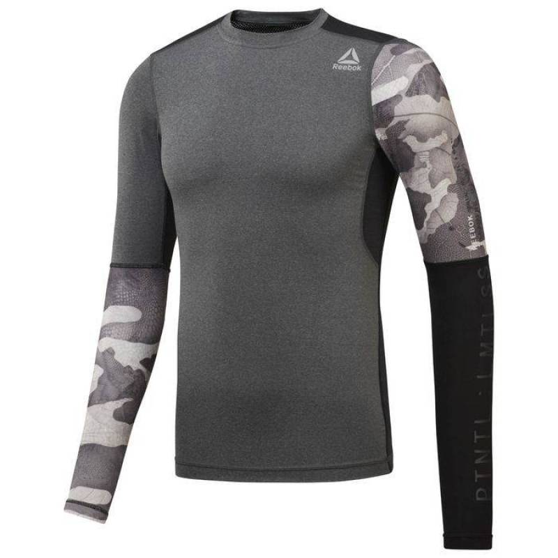 Man compression T-Shirt AC GRAPHIC LS TEE - CF3714