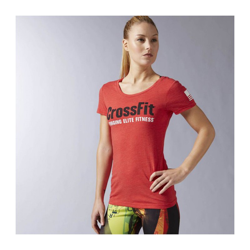 Woman T-Shirt Reebok CrossFit Forging Elite Fitne