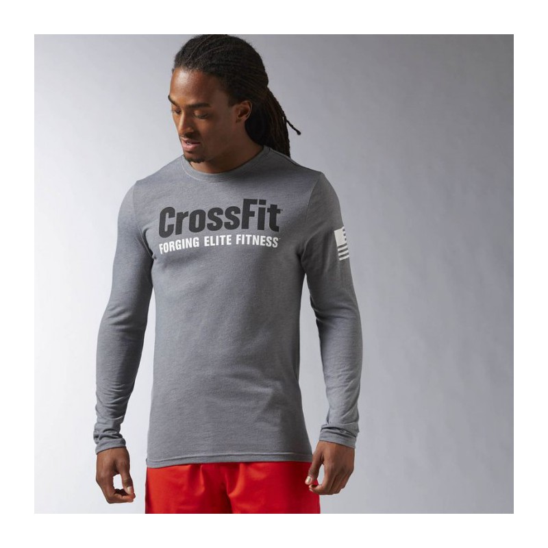 Man T-Shirt RCrossFit Forging Elite Fitness LS Tee AY