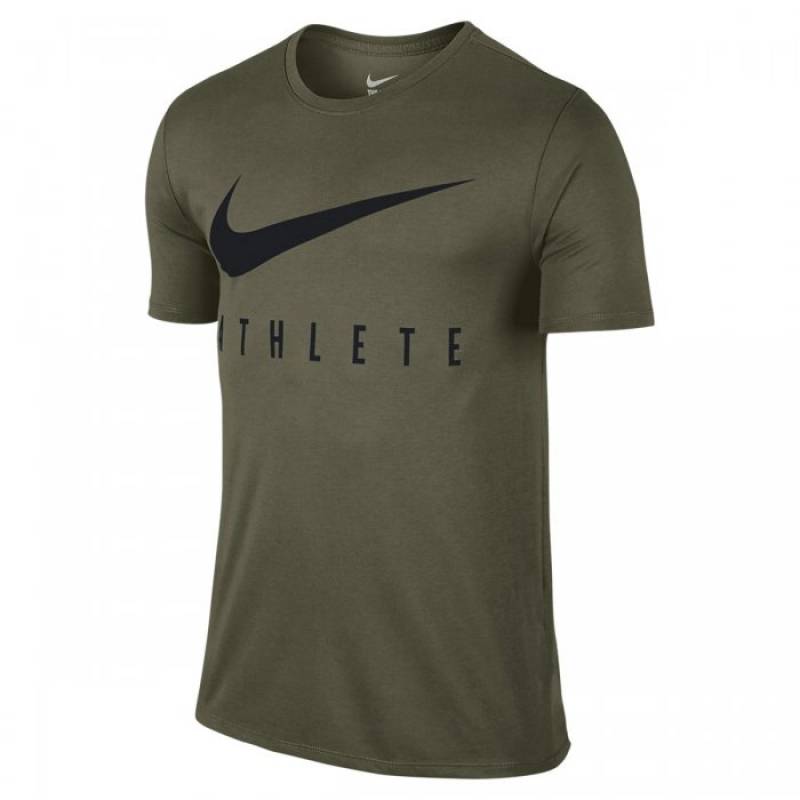 Man T-Shirt Nike Swoosh Athlete - olive