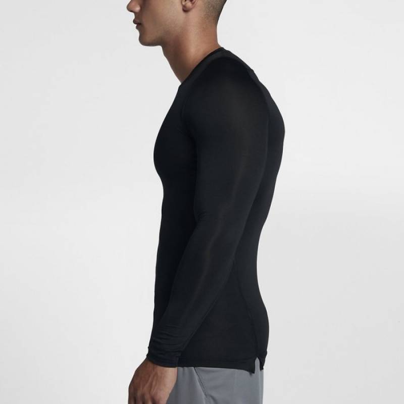 Man compression t-shirt with long sleeve Nike black 838077-010