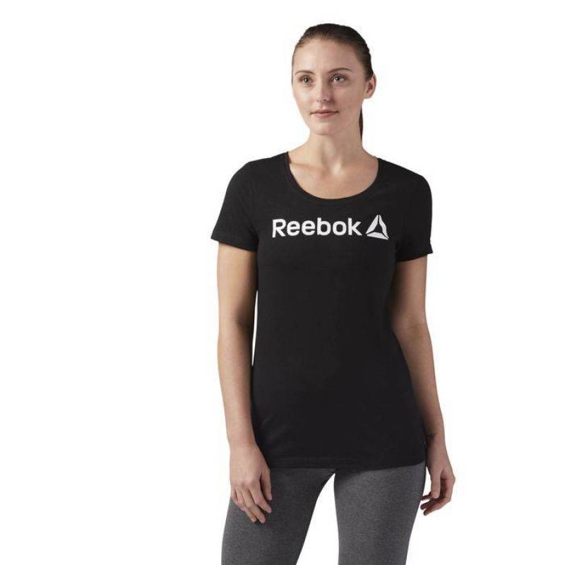 Woman T-Shirt Reebok LINEAR READ SCOOP - CF4455
