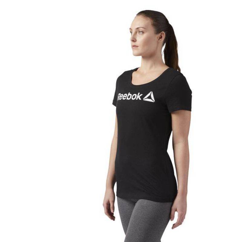 Woman T-Shirt Reebok LINEAR READ SCOOP - CF4455
