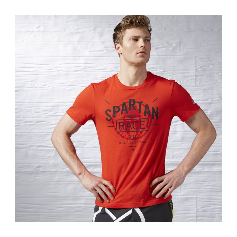 Man T-Shirt Reebok Spartan Race Short Sleeve Bi
