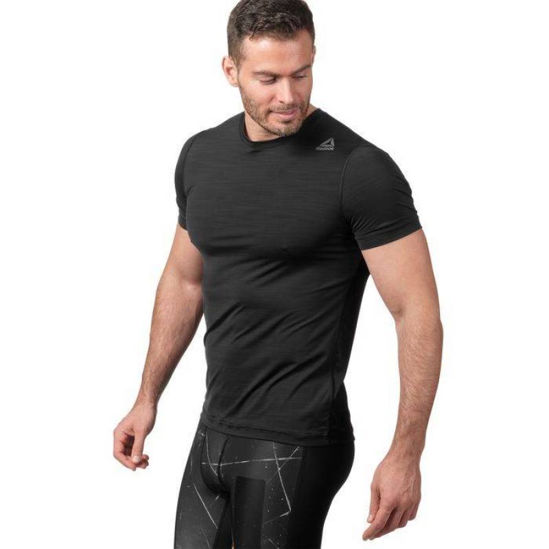 Man T-Shirt Workout Active Chill TECH TOP - black
