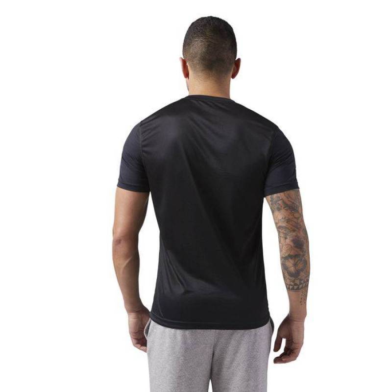 Man T-Shirt Workout Active Chill TECH TOP - black